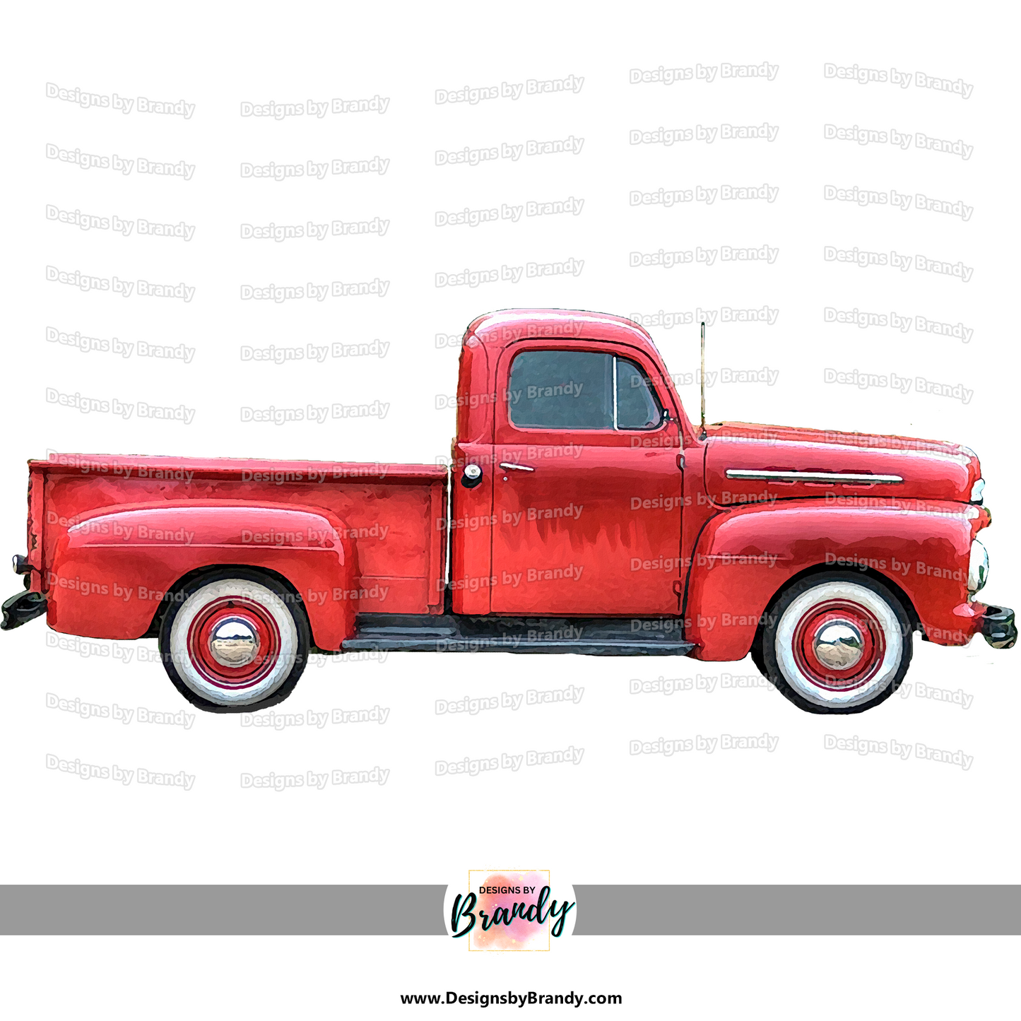 Truck 002 Red - Vehicle Clipart 