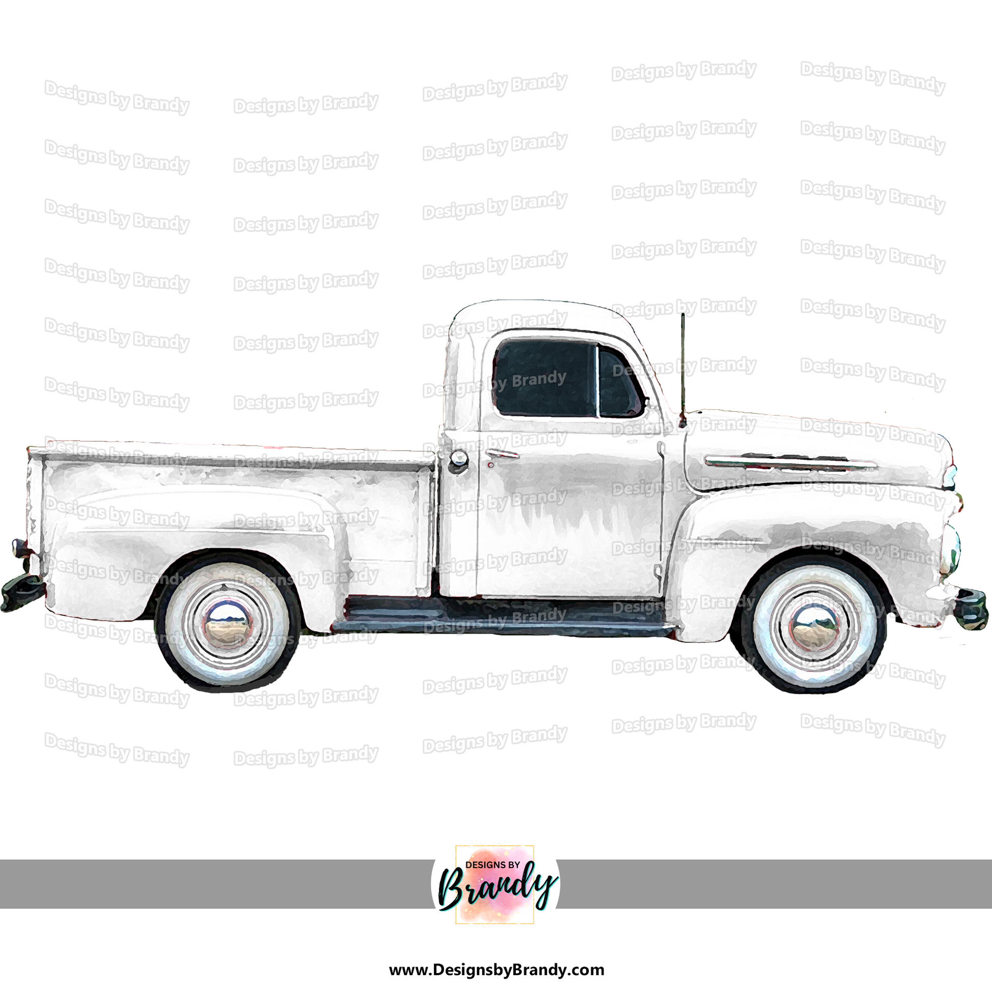 Truck 002 White - Vehicle Clipart