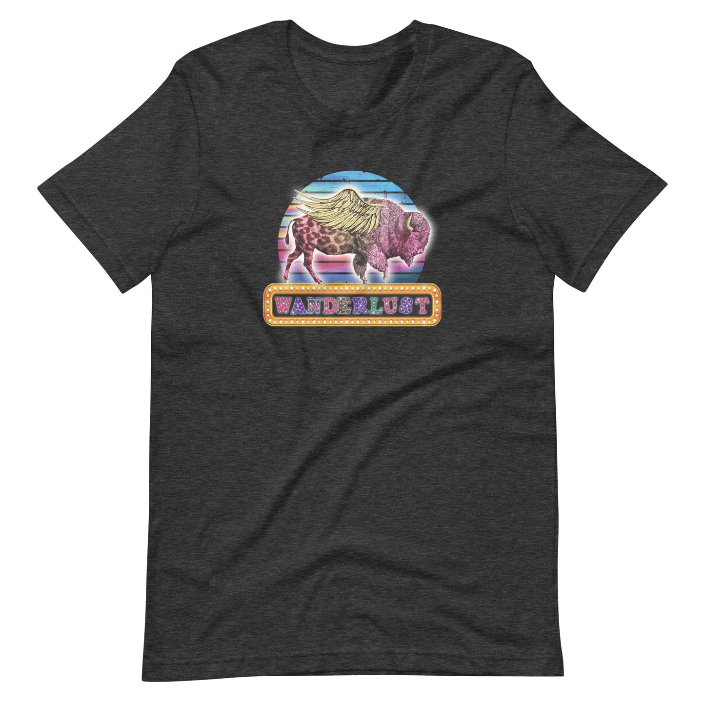 Wanderlust Bling Buffalo Printed Graphic T-Shirt 