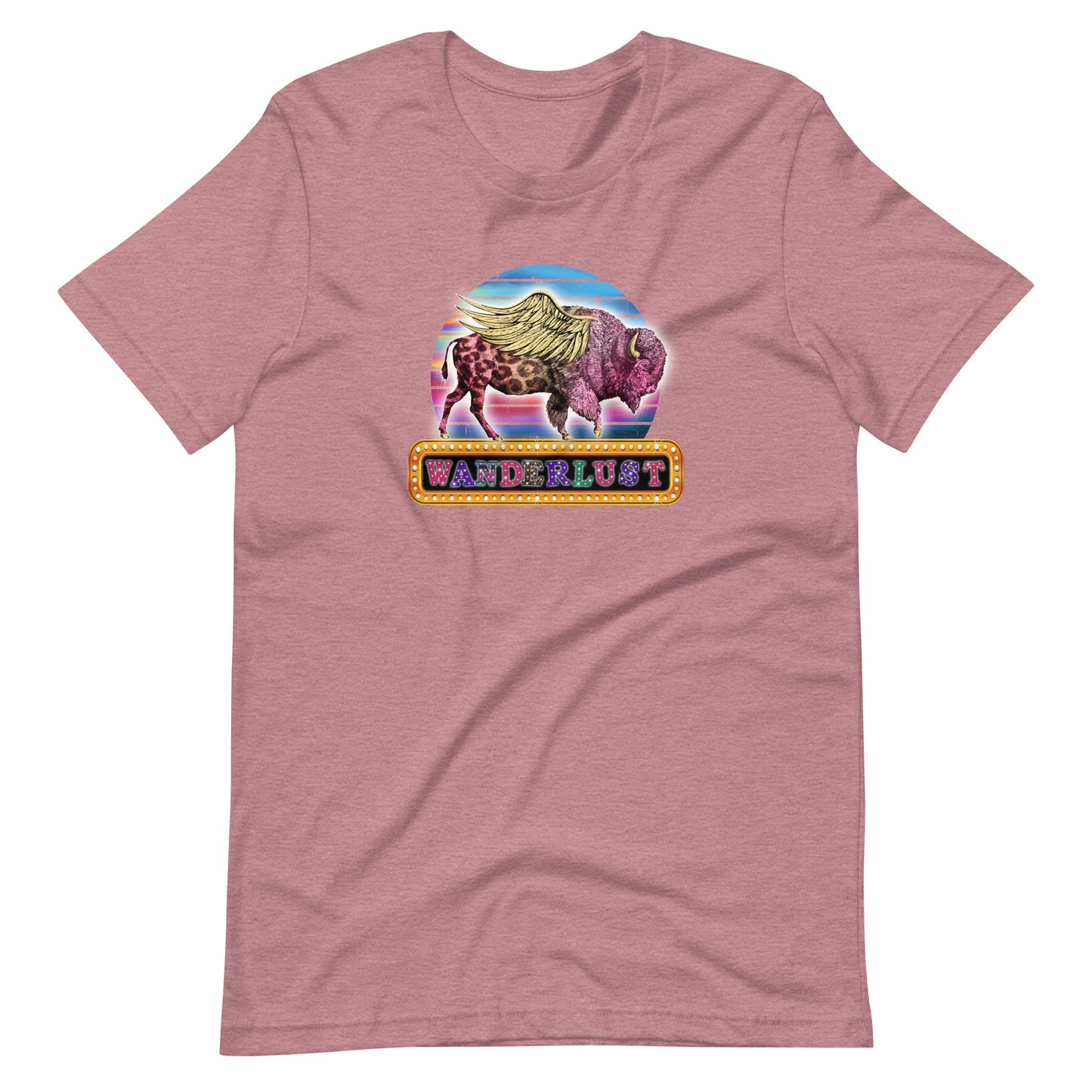 Wanderlust Bling Buffalo Printed Graphic T-Shirt 