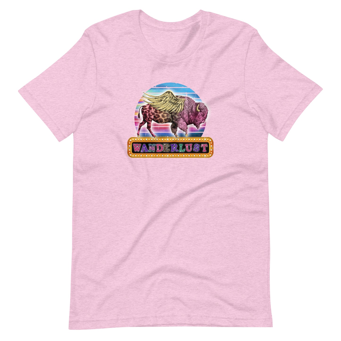 Wanderlust Bling Buffalo Printed Graphic T-Shirt 