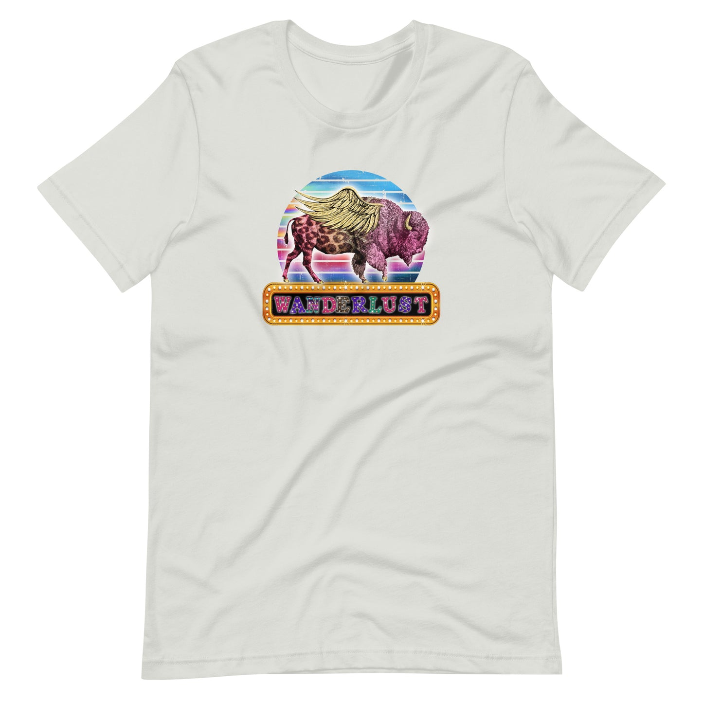 Wanderlust Bling Buffalo Printed Graphic T-Shirt 