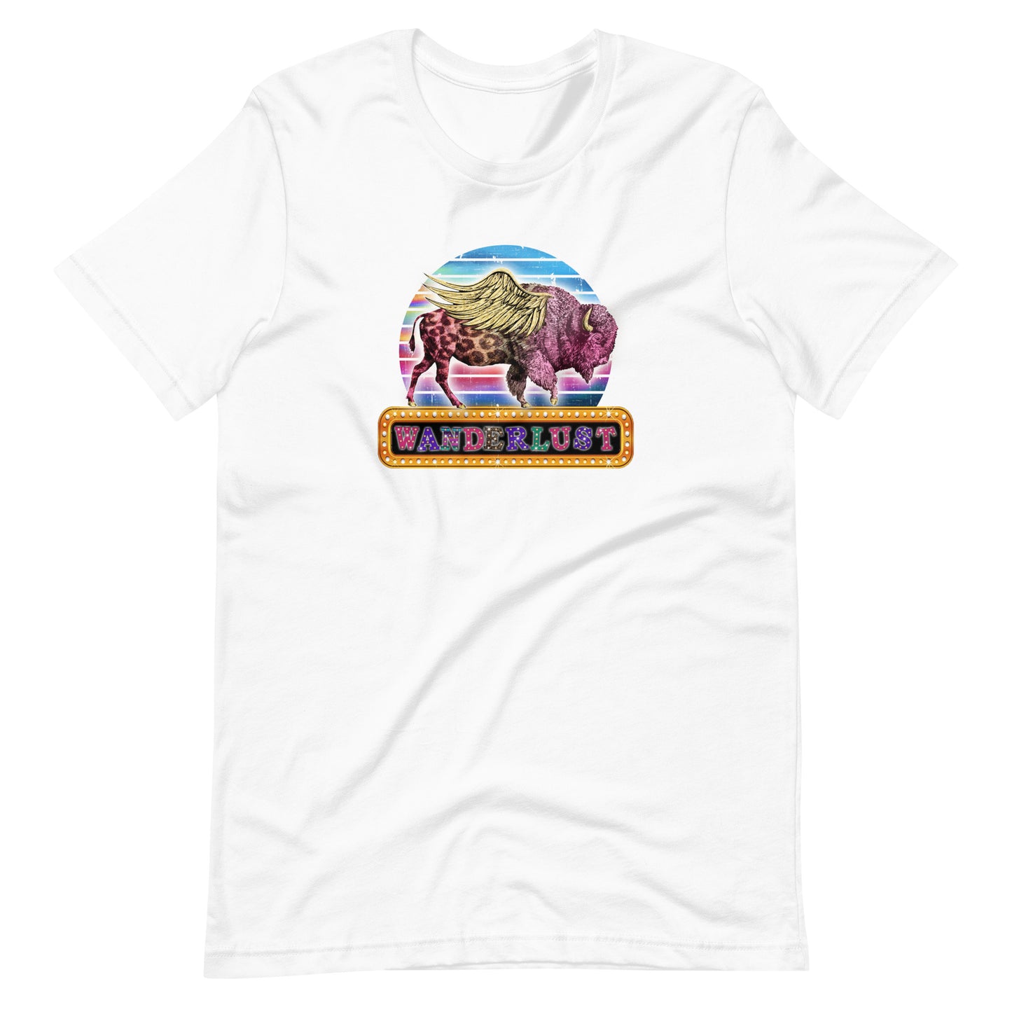 Wanderlust Bling Buffalo Printed Graphic T-Shirt 