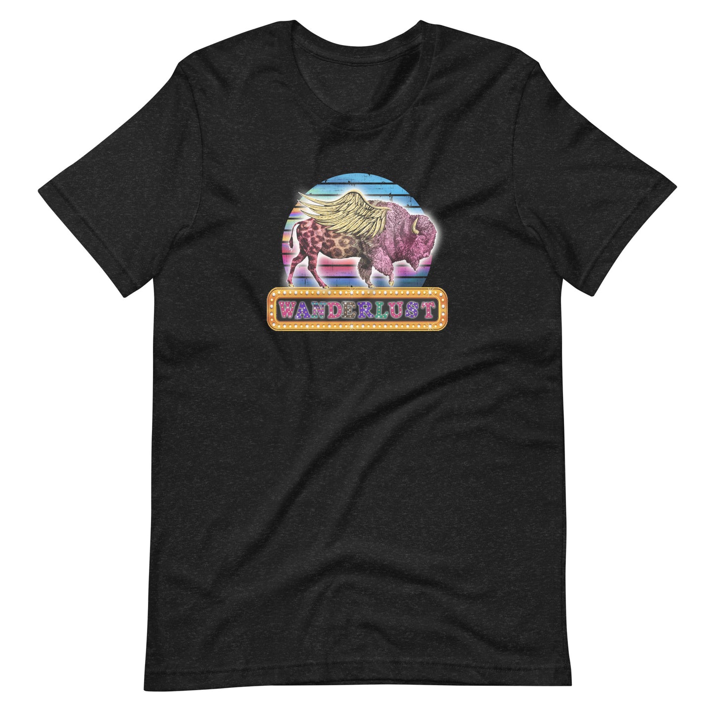 Wanderlust Bling Buffalo Printed Graphic T-Shirt 