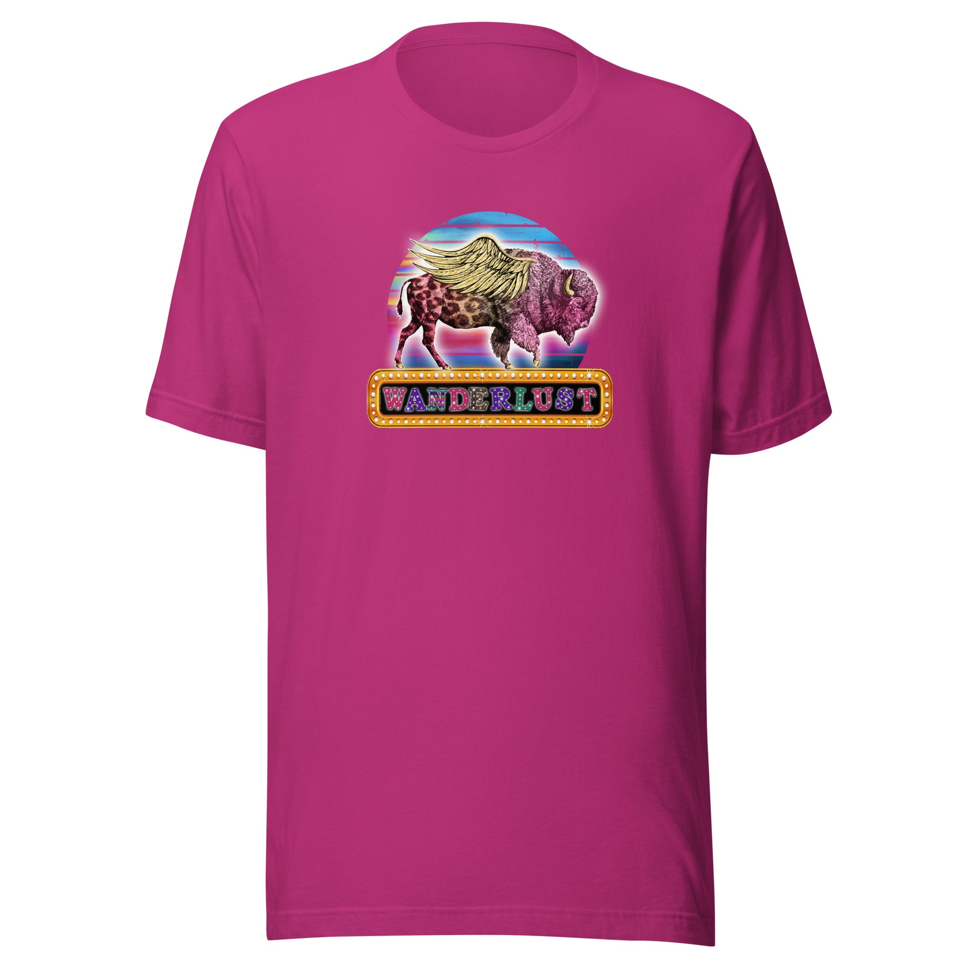 Wanderlust Bling Buffalo Printed Graphic T-Shirt 