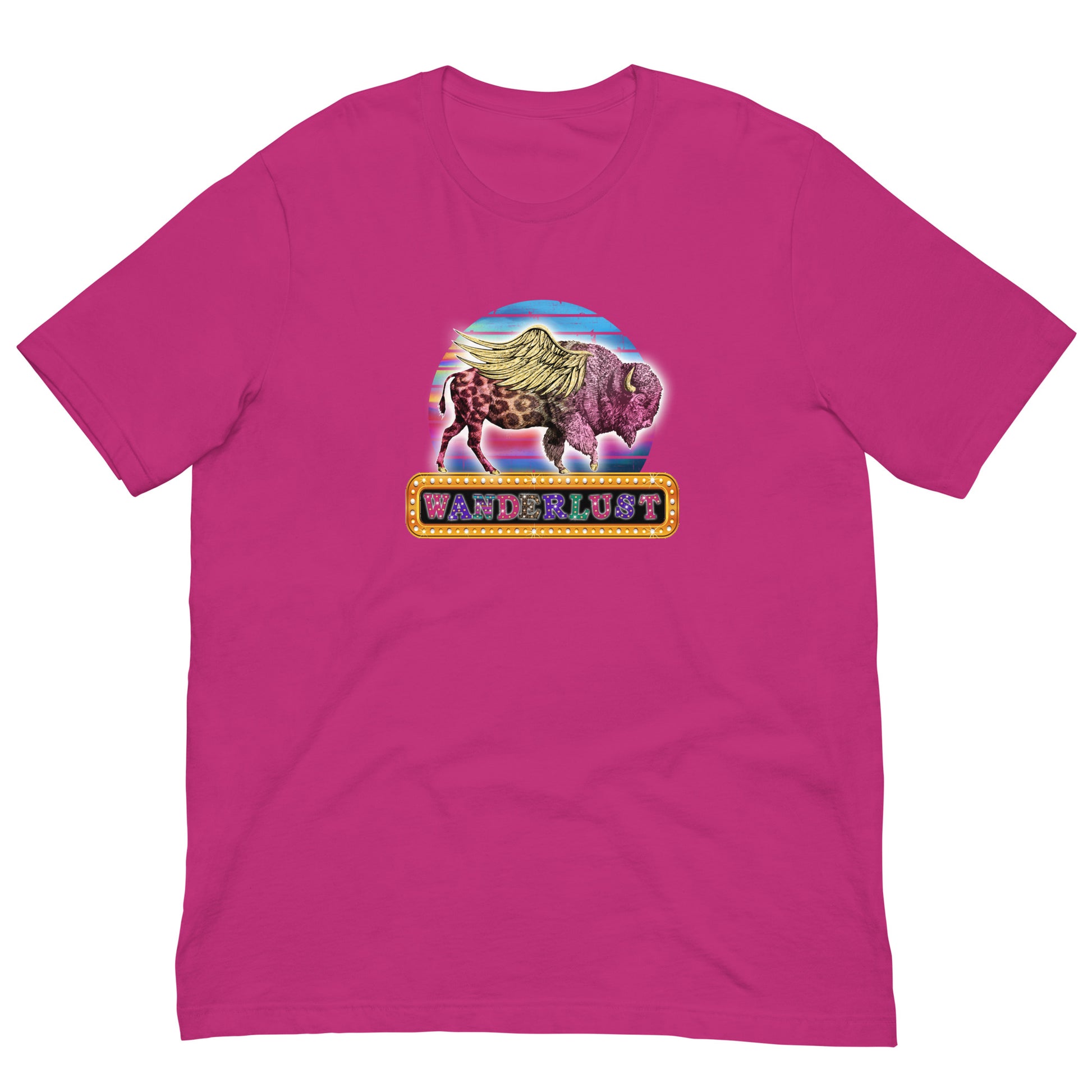 Wanderlust Bling Buffalo Printed Graphic T-Shirt 