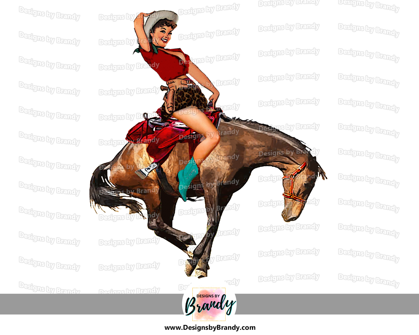 Western Boutique Girl Bucking Bronco 