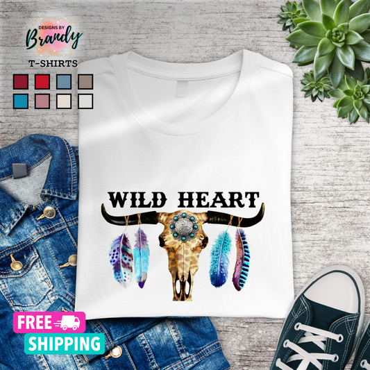 Wild Heart Printed Graphic T-Shirt 